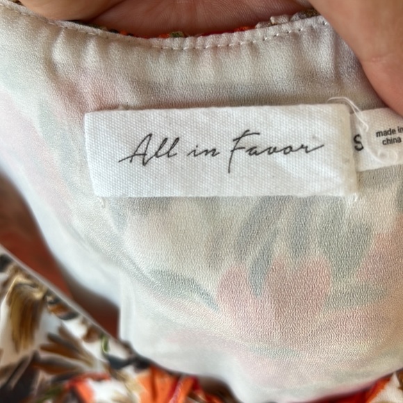 Gorgeous All in Favor Orange flower dress, worn once! - Picture 4 of 6